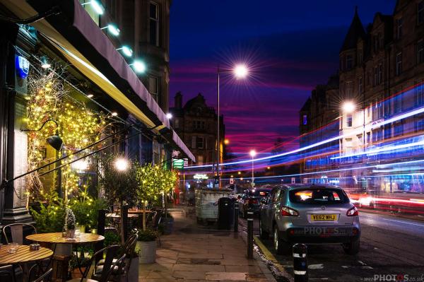 sunset in Bruntsfield, Edinburgh